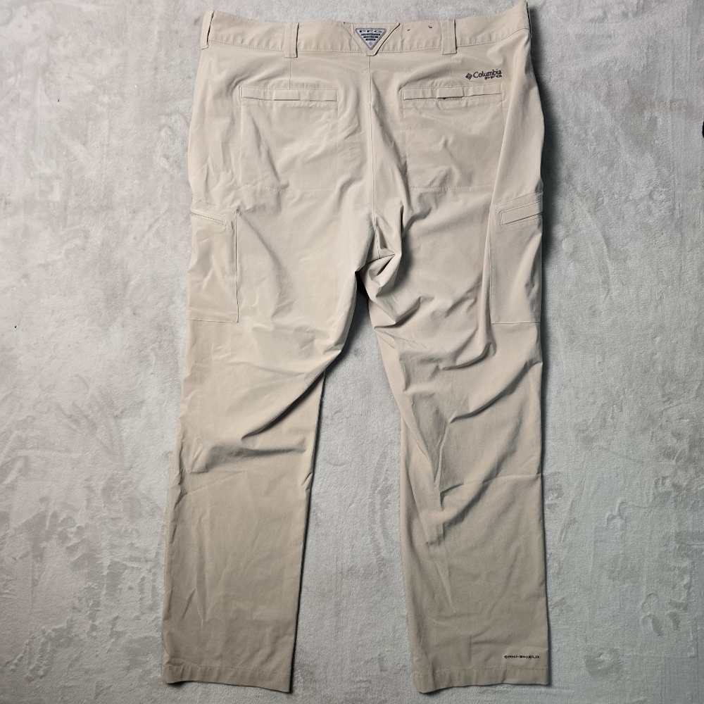 Columbia PFG Omni-Shield Pants Men Biege 40x32  Hiking Fishing